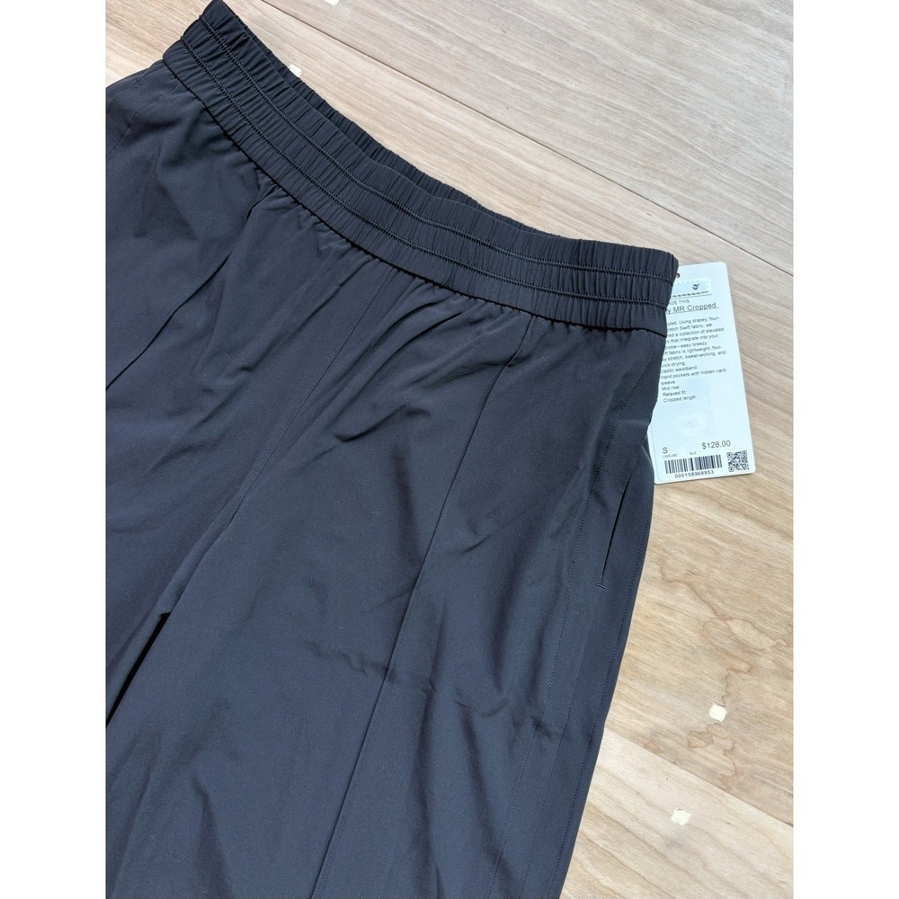 Lululemon Breezily Mid-Rise Cropped Pant Black NWT Wide Leg Size S Athleisure - Picture 2 of 9